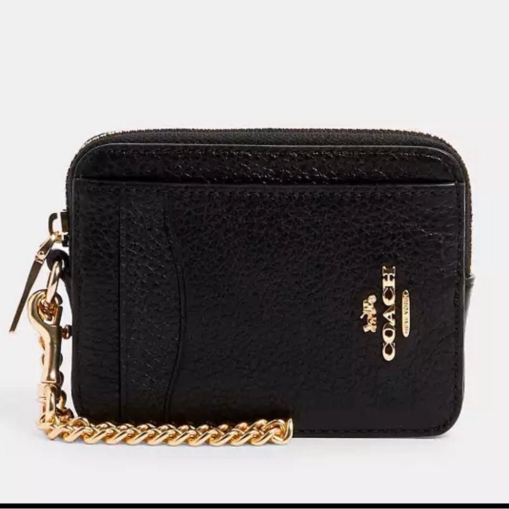 ❤️❤️❤️NWT Coach zip card case/wallet/crossgrain leather❤️❤️❤️